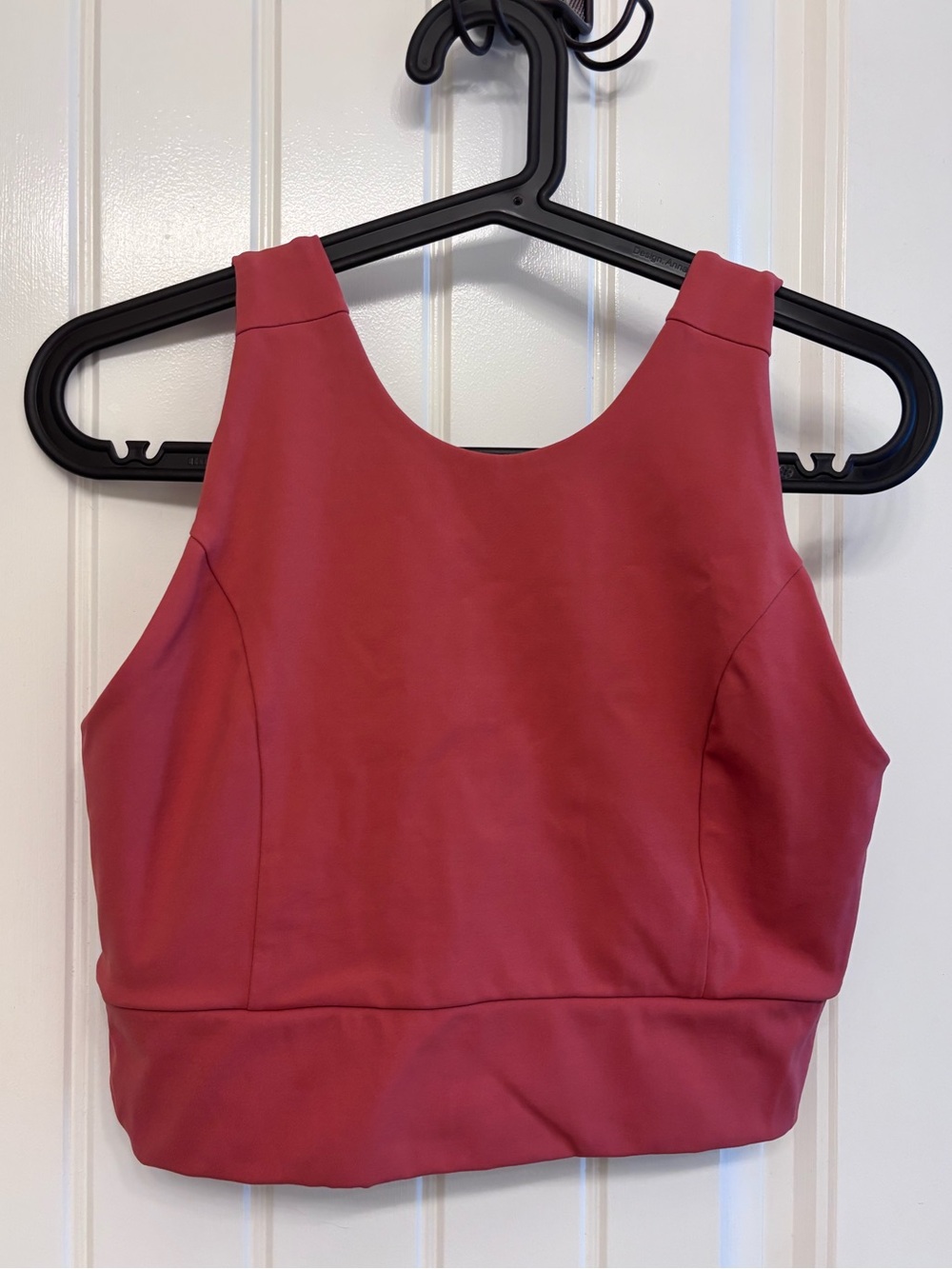 Women's Fitted Crop Top in Coral